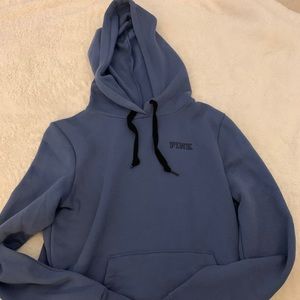 A blue pink sweatshirt